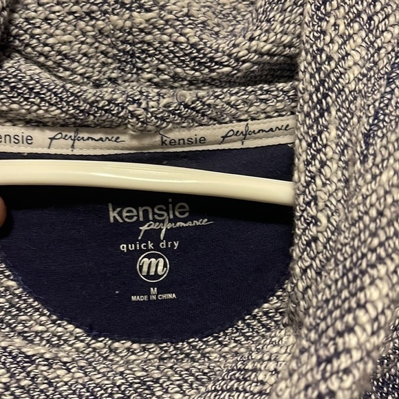 𝅺kensie Performance Sweater Size Medium Cowl Neck Gray - Picture 3 of 5